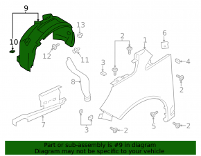 Front left mudguard Ford C-max MK2 13-18 SIGNEDA