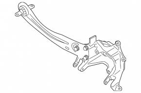 Rear left axle Ford Escape MK3 13- with lever, without silent block, rusty