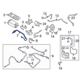 Lincoln MKZ 13-16 hybrid fuel vapor purge valve