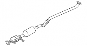 Exhaust line middle part with catalytic converter Mazda 3 19-22 2.5 FWD Japan built