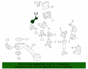 Lexus RX400H 06-08 Rear Upper Engine Bracket