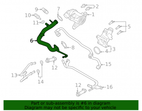 Engine Cooling System Pipes Volvo XC90 16-22 T5, T6