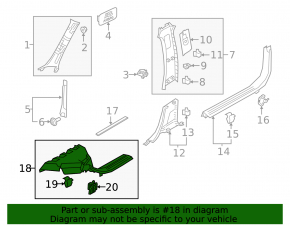 Volvo XC40 19-25 black, worn inner front left door sill plate
