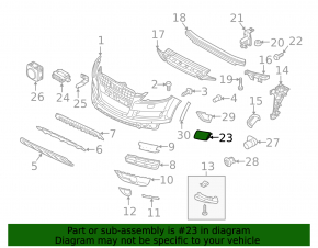 Front bumper headlight washer plug left Audi Q7 4L 10-15