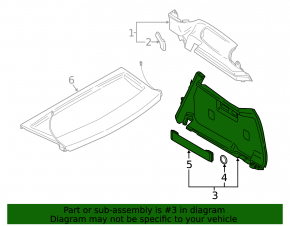 Arch trim left BMW i3 14-20 black