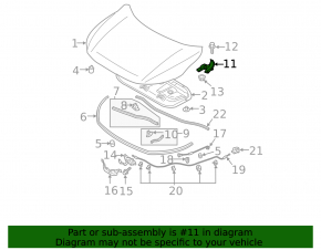 Hood hinge right Mitsubishi Eclipse Cross 18-24