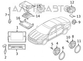 Audio amplifier VW Jetta 19-24