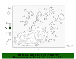 Headlight mount adjuster left VW Jetta 19-
