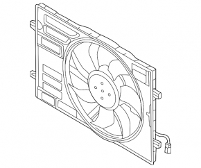 Diffuser radiator shroud assembly Audi A3 8V 15-20 1.8T for 1 fan
