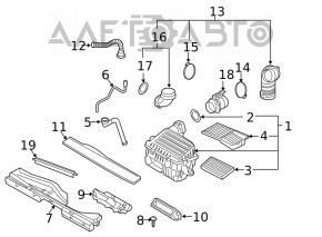 Air duct for filter VW Golf 15- 1.8T OEM