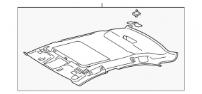 Ceiling trim Lexus IS250 IS300 IS350 06-13 gray under the hatch