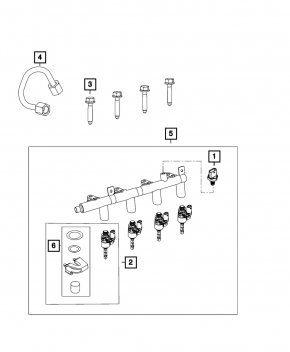 Jeep Renegade 19-23 1.3T Fuel Rail with Sensor