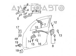 Front right door stop for Lexus RX300 RX330 RX350 RX400h 04-09