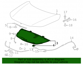 Hood insulation Honda Civic XI FE/FL 22-