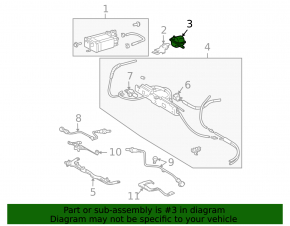 Small carbon canister absorber for Toyota Highlander 2013