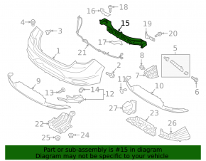 Rear bumper reinforcement Hyundai Elantra AD 19-20