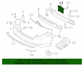 Left rear bumper reinforcement fang for Kia Optima 11-15 hybrid USA