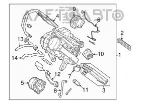 Motor fan rear heater Toyota Highlander 20-