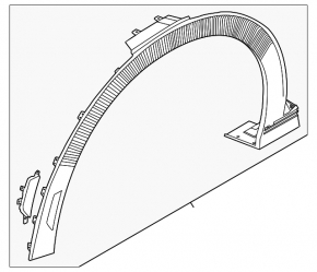 Front right fender arch trim for Kia EV6 22-24 for Park Assist, GT, GT-Line in color