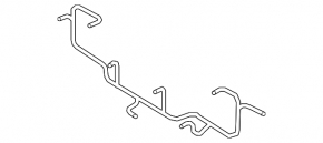 Wiring for the front bumper of the Audi Q3 8U 16-18 for parking sensors, dimensions and temperature sensor