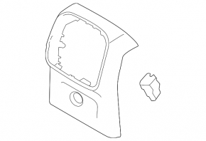 Rear center console trim for Porsche Macan 15-18, black, scratches