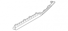 Lower right rear bumper trim for Porsche Cayenne 19-26, towbar-mounted, Base