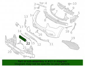 Mercedes X167 GLS 450 20-23 Front Bumper License Plate