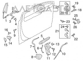Ford Edge 15-24 Outer Front Left Door Handle