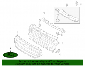 Ford Escape MK3 17-18 Restyling Grille Emblem