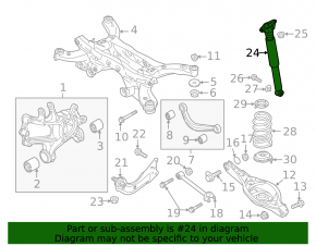 Shock absorber rear left Mazda CX-5 13-16 AWD