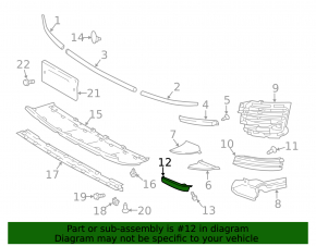 Left front bumper mudguard for Land Rover Range Rover 2018-2021