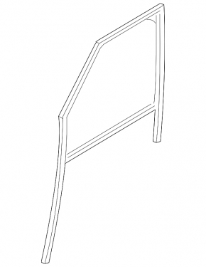 The front right door glass seal of the Land Rover Range Rover Velar 18-23 is torn.
