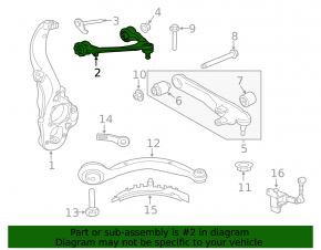 Upper control arm, front right, Jaguar XE 17-20