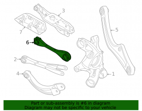 Upper rear left transverse control arm for Volkswagen ID.4 23-25
