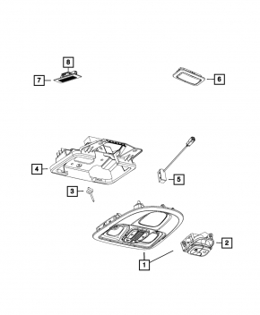 Rear light Fiat 500L 14- without sunroof, gray