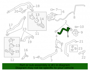 Upper cooling hose for Nissan Leaf 11-12