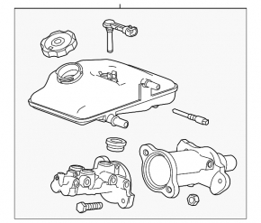 Chevrolet Volt 11-15 brake master cylinder without reservoir