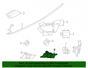 Parking sensor mount for rear bumper Nissan Murano 25-26, inner left