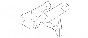 Trunk door hinge lower left BMW X5 F15 14-18