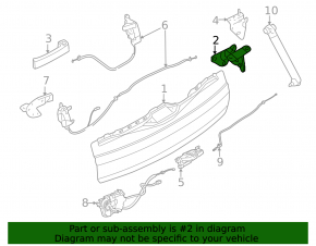 Trunk door hinge lower left BMW X5 F15 14-18