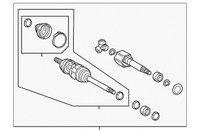 Drive axle shaft front right Lexus RX 16-18 hybrid
