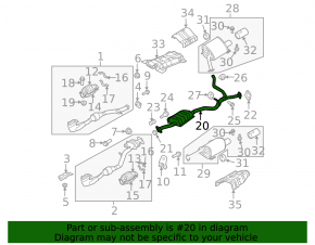 Subaru b10 Tribeca mid-section exhaust duct