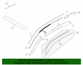 Roof lining bracket, outer front right, BMW i3 14-21