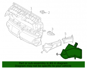 Additional radiator duct left BMW 3 G80 21-25 M3