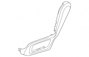 Rear right seat control cover for the 2nd row of the BMW X7 G07 19-26, black, scratches, melted
