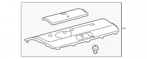 Rear shelf Toyota Camry v70 18- black for speakers