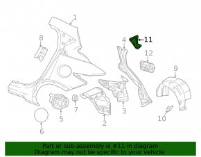 Rear right blind glass window Infiniti QX30 17-19