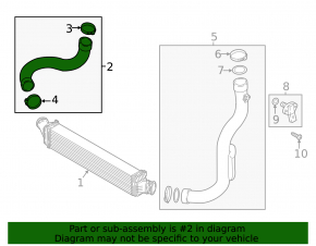 Intercooler pipe left Audi Q5 80A 18-20 2.0T