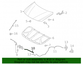 Hood Release Cable Front Hyundai Elantra 21- OEM