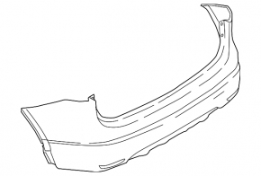 Bare rear bumper for Nissan Rogue Sport 19-22 with parking sensors